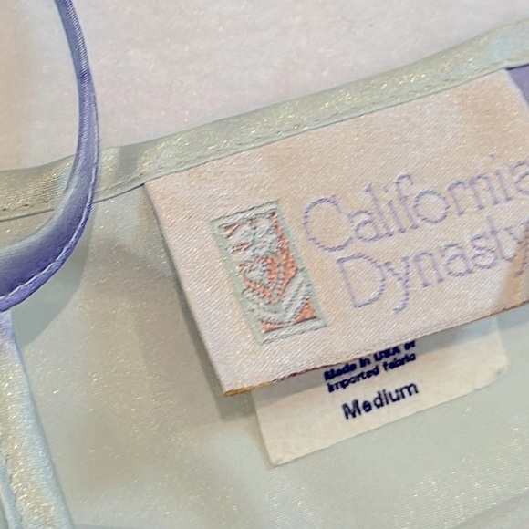 NEW VTG 90s California Dynasty slIPdress slip chemise Mint Purple Sz M - Picture 12 of 13